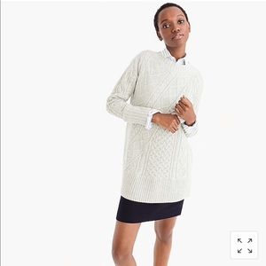 J. Crew Oversized Patchwork Crewneck Tunic Sweater